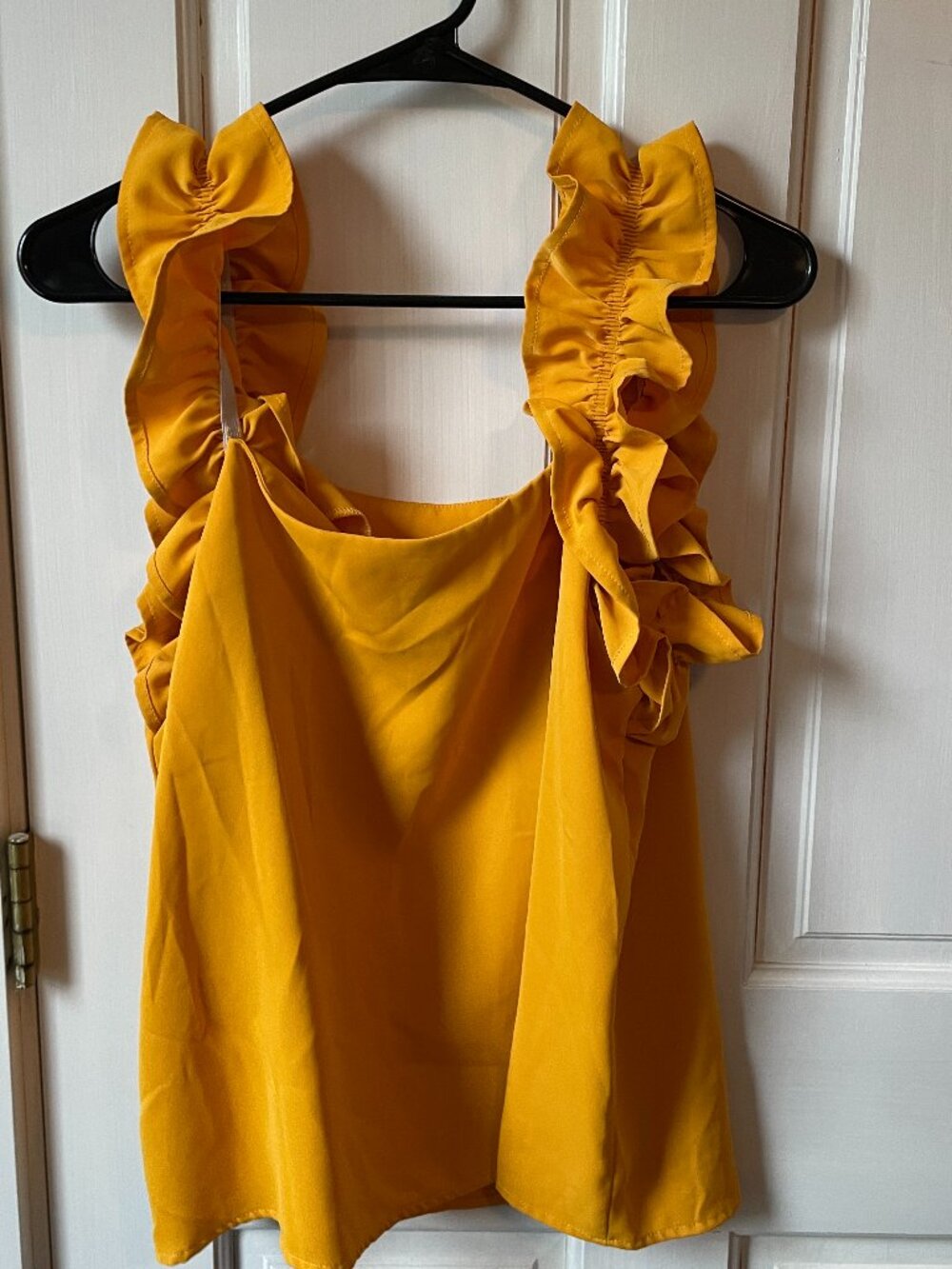 Shein yellow ruffle sleeve top XL